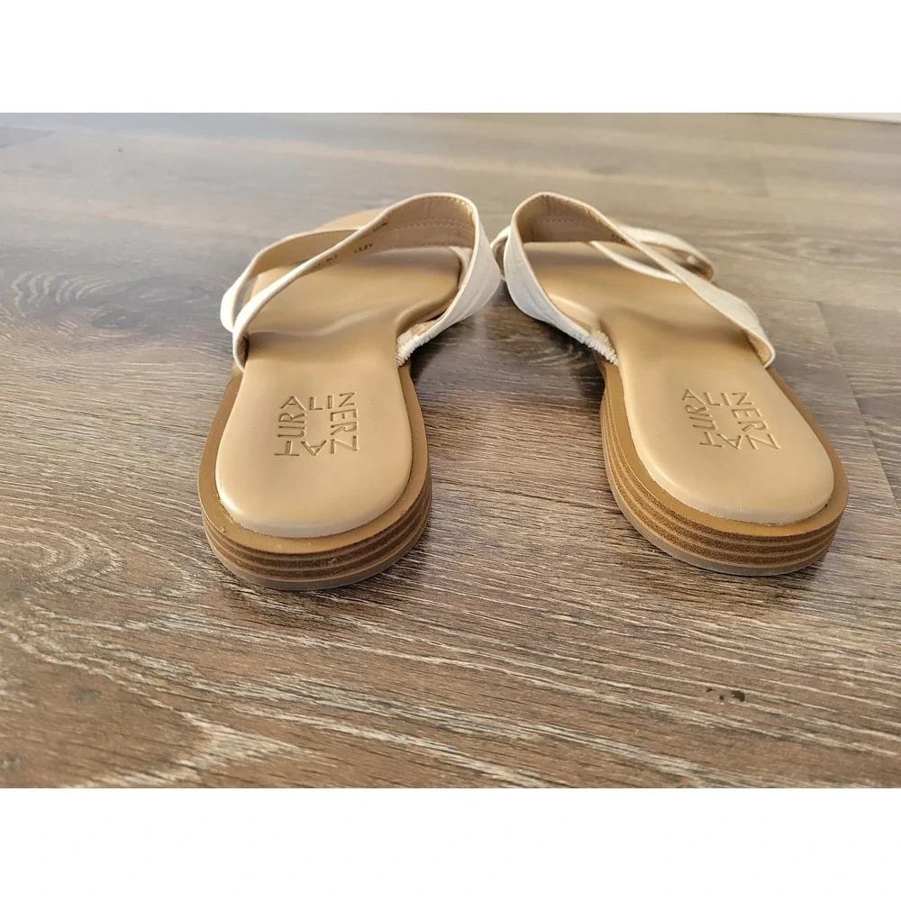 Naturalizer White Croc Embossed Double Strap Slide‎ Sandals Size 9.5M #6